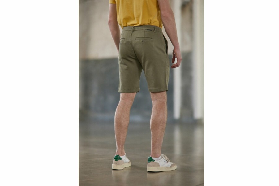 Shorts | Freeman T Porter Gino Short Epic Slim Chino Shorts Man, Deep Lichen Green