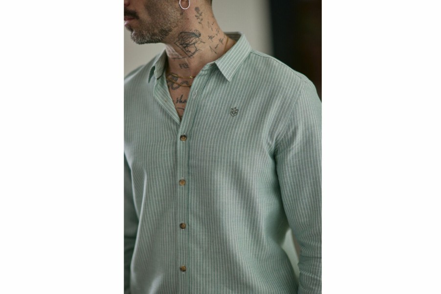 Shirts | Freeman T Porter Yoris Tokka Slim Fit Shirt Man, Lily Pad