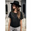 T-Shirts | Freeman T Porter Teddie Studded T-Shirt Woman, Black