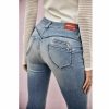 High Waist | Freeman T Porter Alexa High Waist Cropped Skinny Jeans Woman, Saopolo Light