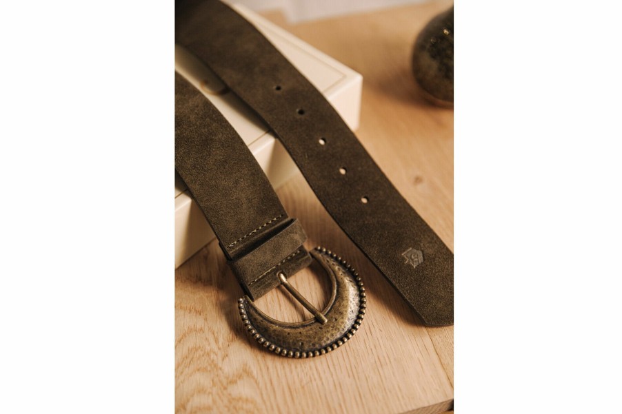 Belts | Freeman T Porter Jalma Leather Belt Woman, Khaki