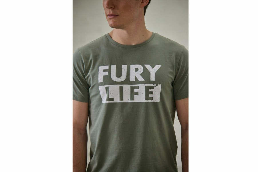 T-Shirts & Polo Shirts | Freeman T Porter Ivander Fury Life Printed T-Shirt Man, Dusty Olive