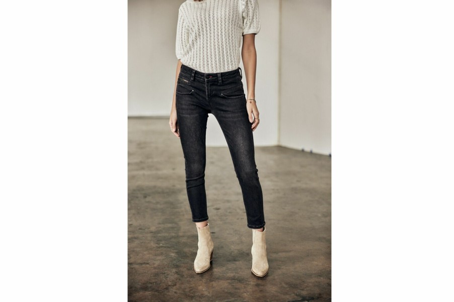 High Waist | Freeman T Porter Alexa High Waist Cropped Skinny Jeans Woman, Bosilla