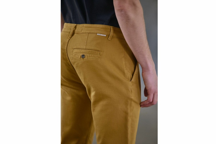 Canvas Pants | Freeman T Porter Gino Epic Slim Fit Chino Pants Man, Bistre