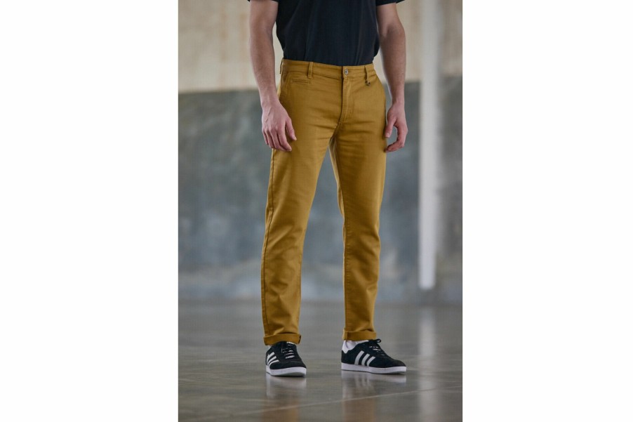 Canvas Pants | Freeman T Porter Gino Epic Slim Fit Chino Pants Man, Bistre