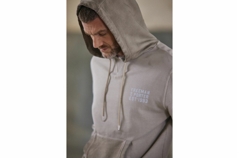 Knitwear & Sweatshirts | Freeman T Porter Nohan Chillout Loose Hoodie Man, Overcast