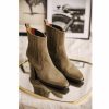 Shoes | Freeman T Porter Teresa Leather Boots Woman, Truffle