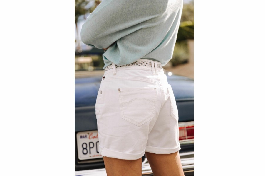 Shorts | Freeman T Porter Skylie Andalousia Loose Shorts Woman, Off White