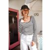 T-Shirts | Freeman T Porter Tolma Stripes Long Sleeve T-Shirt Woman, White