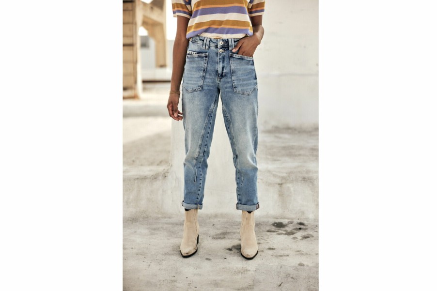 Trends | Freeman T Porter Edita High-Waisted Jeans Woman, Palermo Med