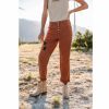 High Waist | Freeman T Porter Sloane Lecce Boyfriend Pants Woman, Mocha Bisque