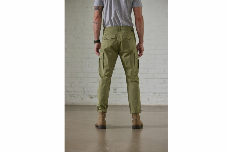 Canvas Pants | Freeman T Porter Hugo Zip Oregon Cargo Pants Man, Deep Lichen Green