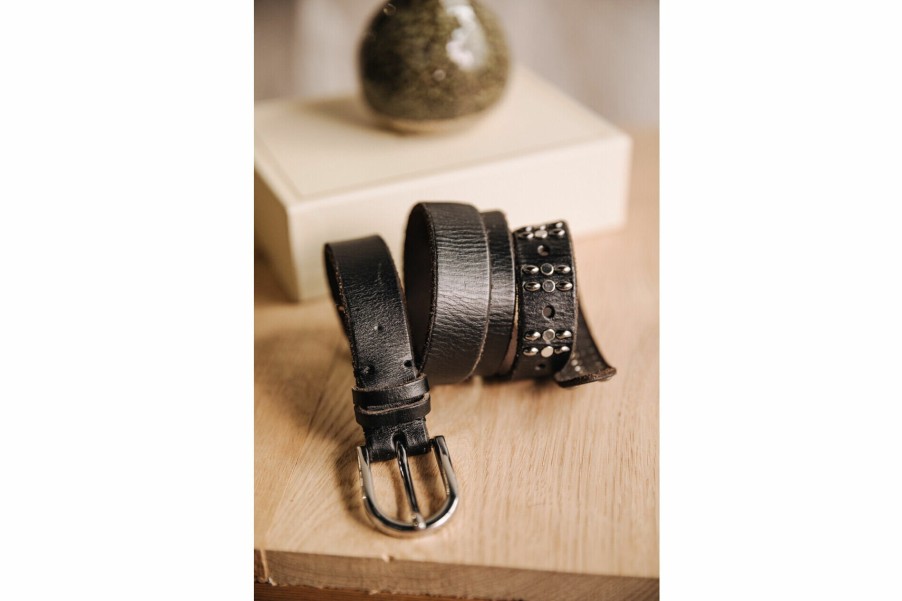 Belts | Freeman T Porter Asdrig Leather Belt Woman, Black