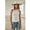 T-Shirts | Freeman T Porter Doriane Rib Slim Tank Top Woman, White