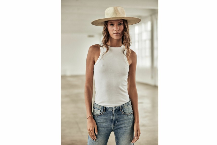 T-Shirts | Freeman T Porter Doriane Rib Slim Tank Top Woman, White