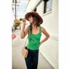 T-Shirts | Freeman T Porter Dansy Rib Slim Tank Top Woman, Jolly Green