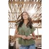 Tops & Shirts | Freeman T Porter Tillie Plain Color Loose Top Woman, Olivine