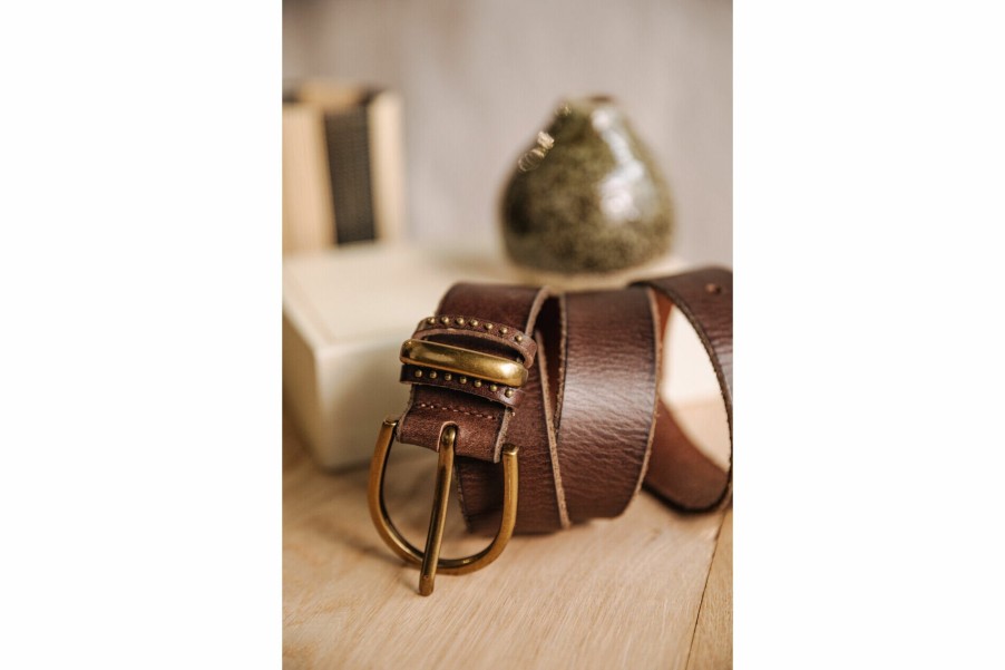 Belts | Freeman T Porter Aja Leather Belt Woman, Brown