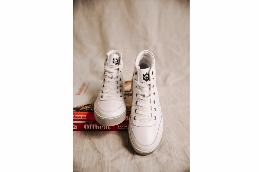 Boots & Sneakers | Freeman T Porter Jude Leather Sneakers Woman, White