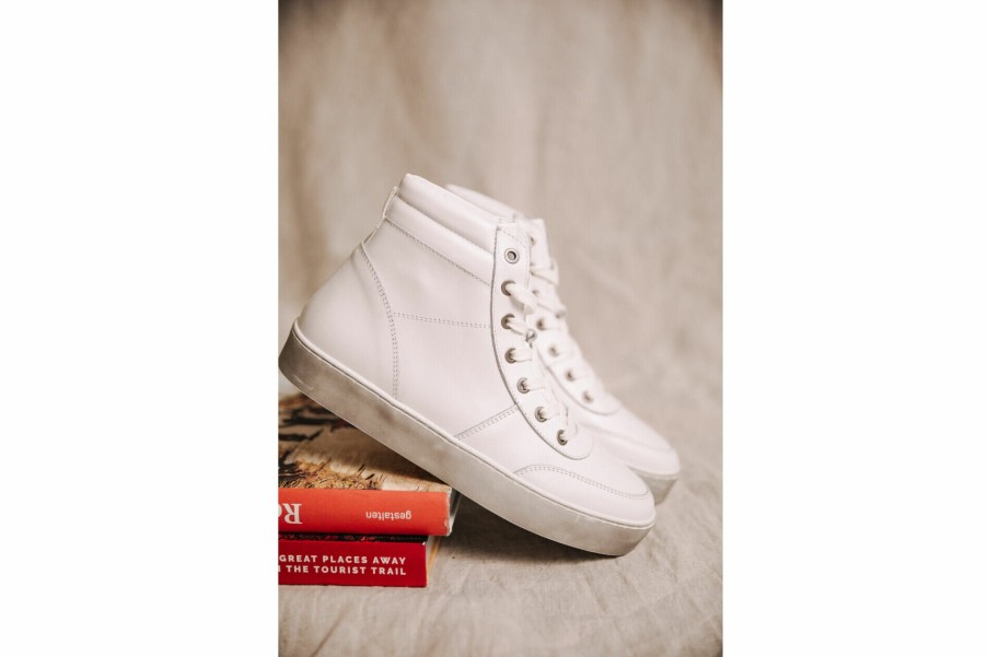 Boots & Sneakers | Freeman T Porter Jude Leather Sneakers Woman, White