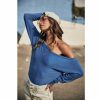 Knitwear | Freeman T Porter Persia Loose-Fit Sweater Woman, Princess Blue