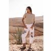 High Waist | Freeman T Porter Maeva Andalousia Boyfriend Pants Woman, Off White