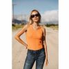 Knitwear | Freeman T Porter Dorothea Rib Tank Top Woman, Setting Sun