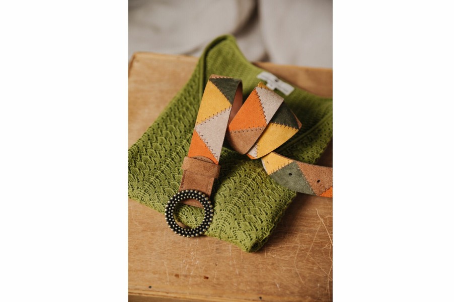 Belts | Freeman T Porter Rafaela Leather Belt Woman, Orange