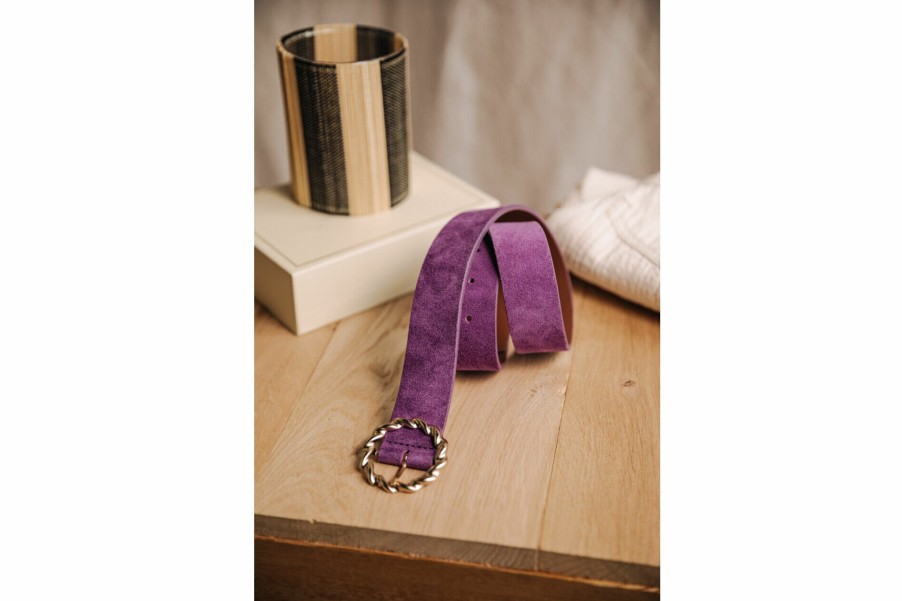 Belts | Freeman T Porter Bossa Leather Belt Woman, Purple