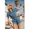 Jumpsuits & Overalls | Freeman T Porter Edna Denim Short Jumpsuit Woman, Manzana Med