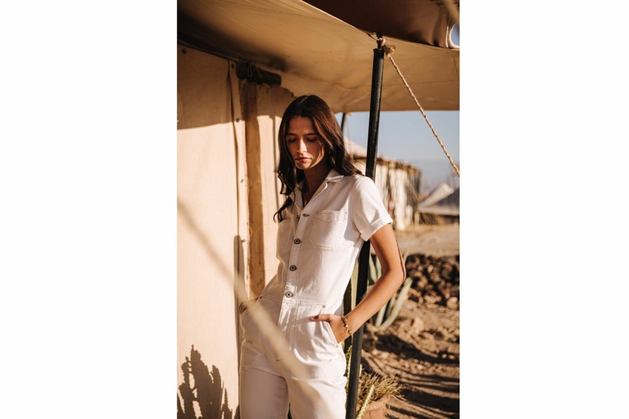 Jumpsuits & Overalls | Freeman T Porter Tifany Andalousia Fitted Jumpsuit Woman, Off White