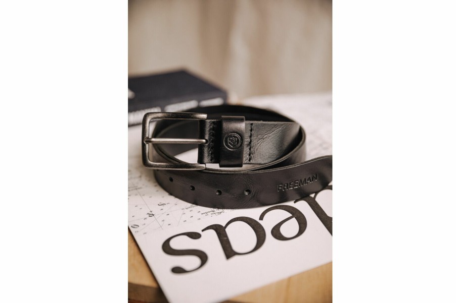 Belts | Freeman T Porter Agust Leather Belt Man, Black