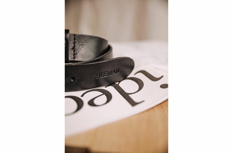 Belts | Freeman T Porter Agust Leather Belt Man, Black