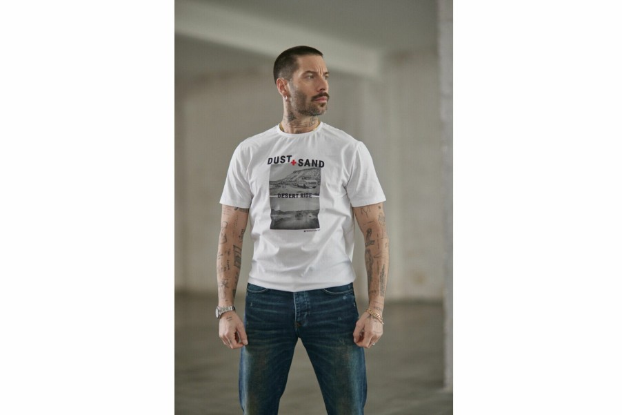 T-Shirts & Polo Shirts | Freeman T Porter Ivander Desert Ride Short Sleeve T-Shirt Man, Bright White