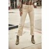 High Waist | Freeman T Porter Darla Canyon Straight Cropped Pants Woman, Bleached Sand