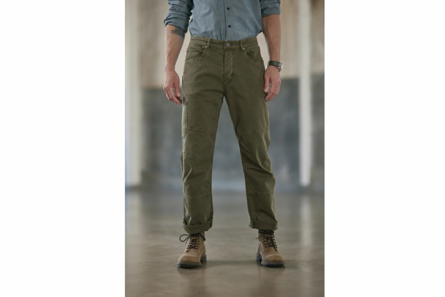 Canvas Pants | Freeman T Porter Samuel Dobbily Carpenter Pants Man, Olive Night