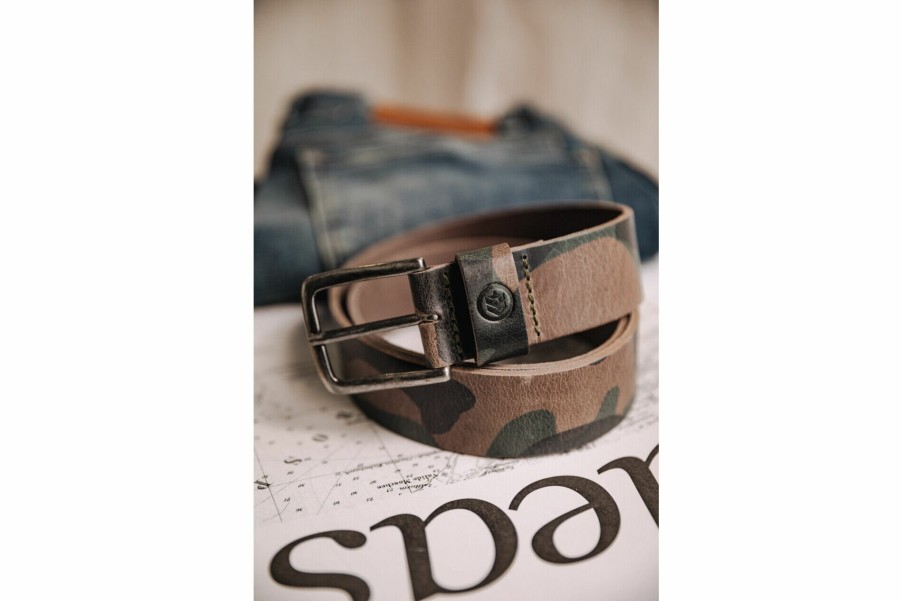 Belts | Freeman T Porter Anicee Leather Belt Man, Camo