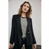 Jackets & Blazers | Freeman T Porter Bernie Plain Linen Oversize Blazer Woman, Black