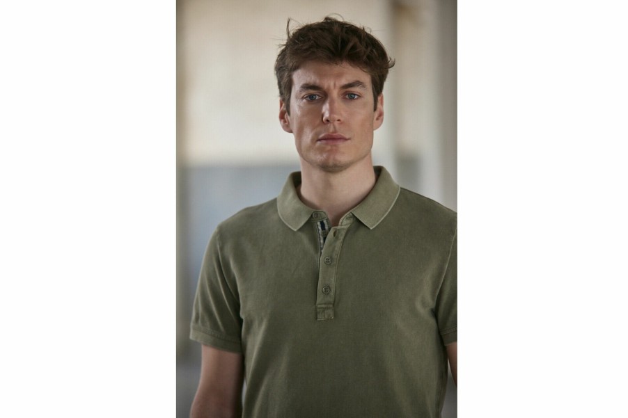 T-Shirts & Polo Shirts | Freeman T Porter Tadley Cotone Straight Polo Shirt Man, Dusky Green