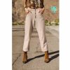 High Waist | Freeman T Porter Sloane Lecce Boyfriend Pants Woman, Simply Taupe