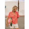 Tops & Shirts | Freeman T Porter Wina Daisy Short Sleeve Top Woman, Fiesta Red