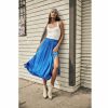 Dresses & Skirts | Freeman T Porter Joya Plain Color Long Slit Skirt Woman, French Blue