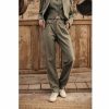 High Waist | Freeman T Porter Alba Corsaire High-Waist Pants Woman, Olivine