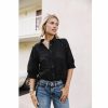 Tops & Shirts | Freeman T Porter Cresia Lace Balloon Sleeves Shirt Woman, Black