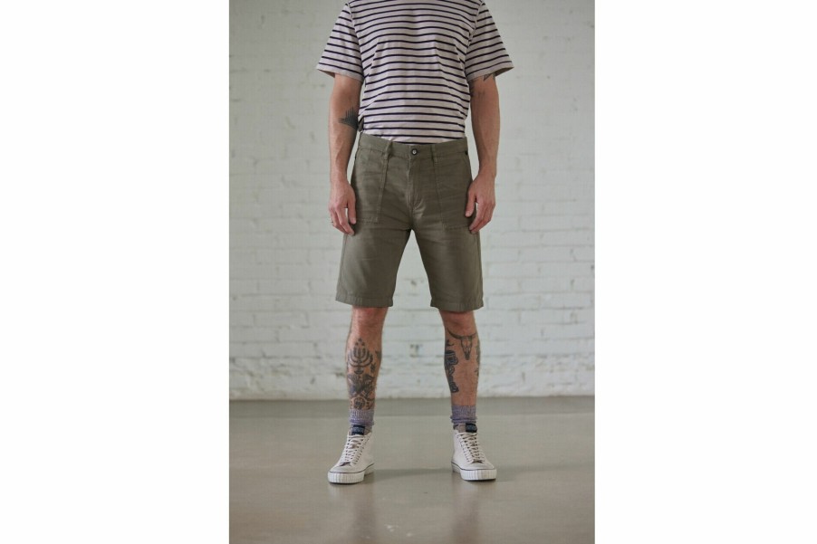 Shorts | Freeman T Porter Bastian Short Utility Cargo Shorts Man, Dusty Olive