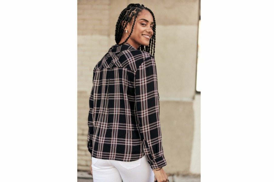 Tops & Shirts | Freeman T Porter Tickya Plaid Kariertes Hemd Woman, Black