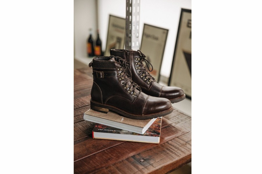 Boots & Sneakers | Freeman T Porter Bram Leather Boots Man, Brown