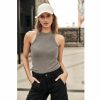 T-Shirts | Freeman T Porter Doriane Rib Slim Tank Top Woman, Old Black