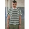 T-Shirts & Polo Shirts | Freeman T Porter Chuck Marin Striped T-Shirt Man, Jungle Green