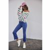 High Waist | Freeman T Porter Norma California Bootcut Cropped Pants Woman, Mazarine Blue